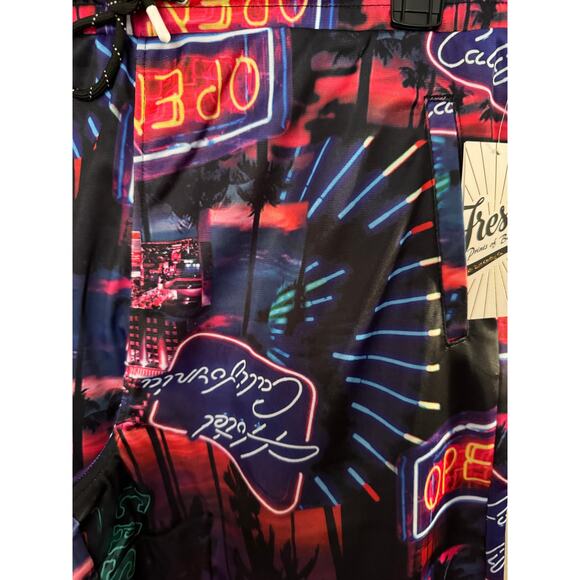 Drill Clothing Co Fresh Prince Bel-Air Neon Open Print Shorts Large - New - Picture 7 of 8